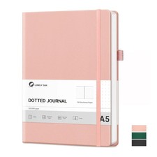 Pink Dotted Journal, 156 Numbered Pages, 120 GSM Paper, A5 Size, Hardcover