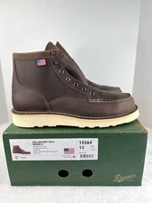 Danner Bull Run Moc 6" Steel Toe Boots Brown Work 15564 Mens Size 13 D USA New