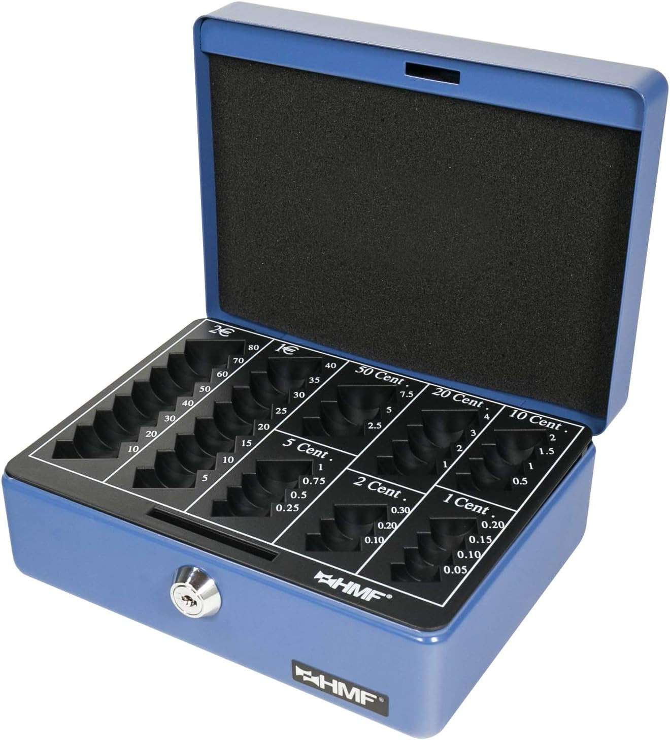 Cassetta Sicurezza Portatile 308-05 per Risparmi e Valori - Blu