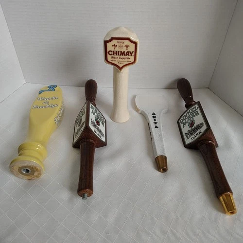 Vintage Beer Tap Handle Marker Chimay, Abita, Dinkel Acker, LOT  Collectible