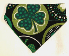Over Collar Slide On Pet Dog Cat Bandana  ST. PATRICKS DAY SHAMROCKS  XSMALL