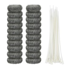 Shappy 20 Pieces Lint Traps Washing Machine Trap Stainless Silver, White