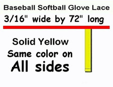 4 laces  3/16" x 72"  Yellow AC  BASEBALL GLOVE  Repair Leather laces