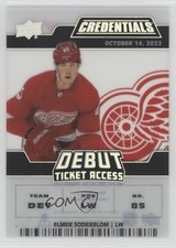 2022 Upper Deck Credentials Debut Ticket Access Acetate /249 Elmer Soderblom 7a2