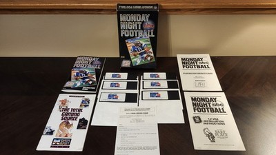 Monday Night Football IBM PC 1989, Gound breaking Football Game IBM/PC (CIB)