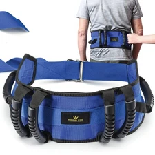 Medical king Gait Belts for Seniors Transfer Belt with 6 Handles, 50'', Blue 