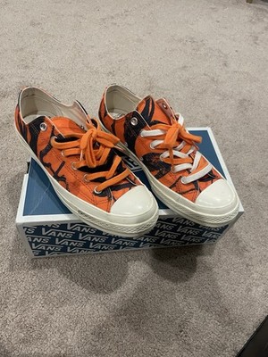 Converse Carhartt WIP Real Tree Orange Black Canvas Men's Sneakers Size 7.5
