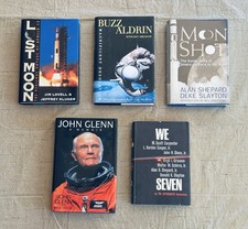 NASA, ASTRONAUTS, SPACE PROGRAMS - 5 Hardcover Books - Very Good Condition 