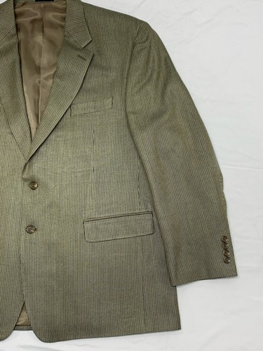 Chaps Ralph Lauren grünlich hellbraun/schwarz 100 % Seide Blazer Sport Mantel Jacke 48R - Bild 2 von 10