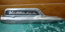 1951 Ford Victoria Front Fender Trim Right Side Molding Spear Badge Chromeblack 1951 Ford Victoria Front Fender Trim Right Side Molding Spear Badge Chromeblack