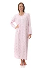 Womens Givoni Pink Long Sleeve Winter Cotton Nightie Long Length 46Y