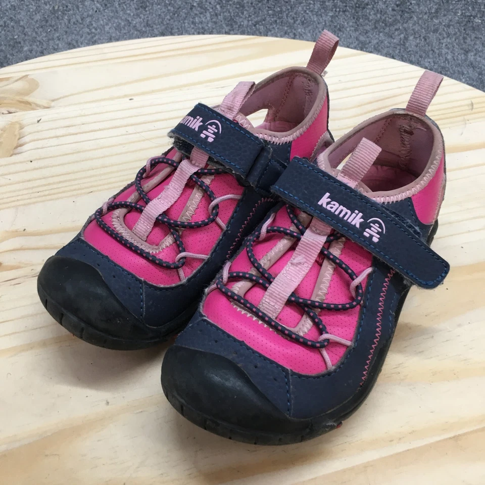 Kamik Sandals Kids 13 Girls Electro 2 Sporty Closed Toe Fisherman Blue Pink - Image 3 of 4