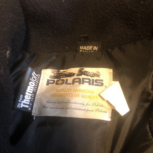 Vintage Polaris Racing Snowmobile Winter Ski Puffy Jacket Size L Pink Teal - Picture 4 of 5