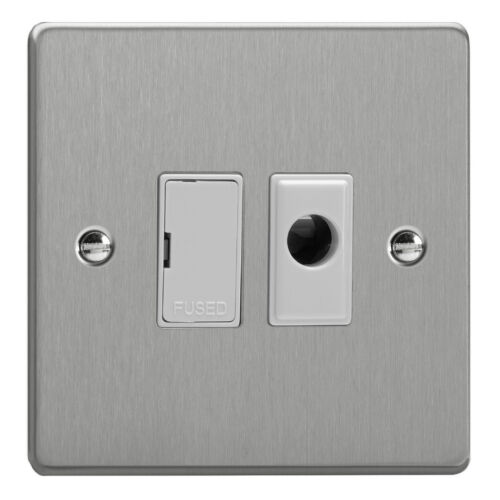 Essential Brushed Steel White Light Switches Plug Sockets Accessories Varilight - Picture 22 of 43