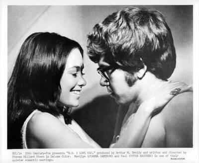 Joanna Cameron in a scene from the film B S I Love You 1971 Old Movie Photo
