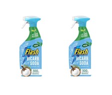 2 x 800ml Flash Multipurpose Spray Bicarb Of Soda Dirt Removal Spray- Eucalyptus 8.06 per litre