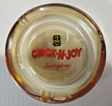Vintage Chick-N-Joy Glass Ashtray