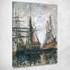 Barche Su Rapair 1873 Claude Monet, mnt4 quadro stampato su tela