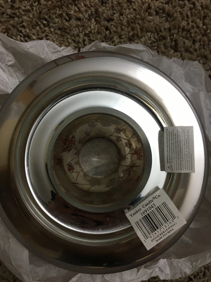 Yankee Candle HOJAS PARPADEANTES Tono ~ Naranja Reflectante Esmerilado - Otoño Otoño Difícil de Encontrar Foto 4 de 4