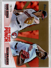 2023 Topps One Two Punch Gold #12P13 Shane Bieber Triston McKenzie /75