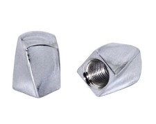 BICYCLE TWISTED VALVE STYLE CAPS IN CHROME FOR SCHRADER VALVE.