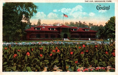 Postcard The Zoo Brookside Park Cleveland Ohio