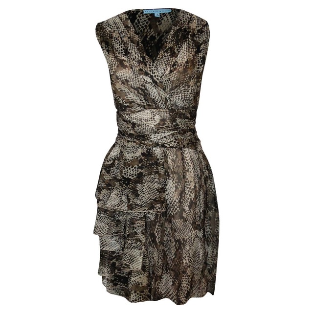 snakeskin silk dress
