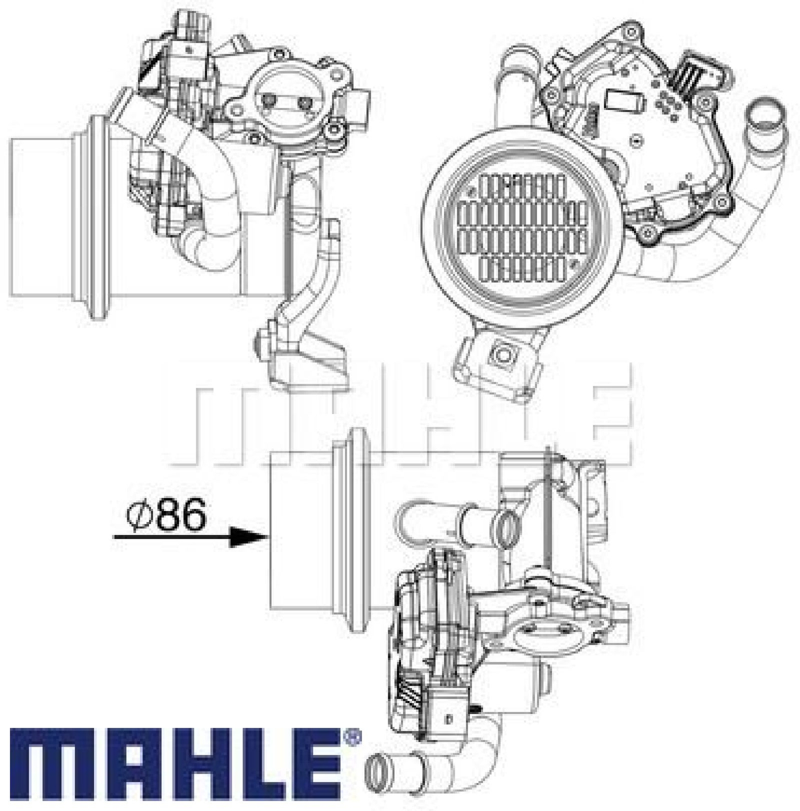MAHLE CE18000P Kühler für Abgasrückführung für Skoda für VW