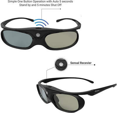 3D glasses for BenQ Optoma ViewSonic Epson Acer & other DLP projectors [GL2100]