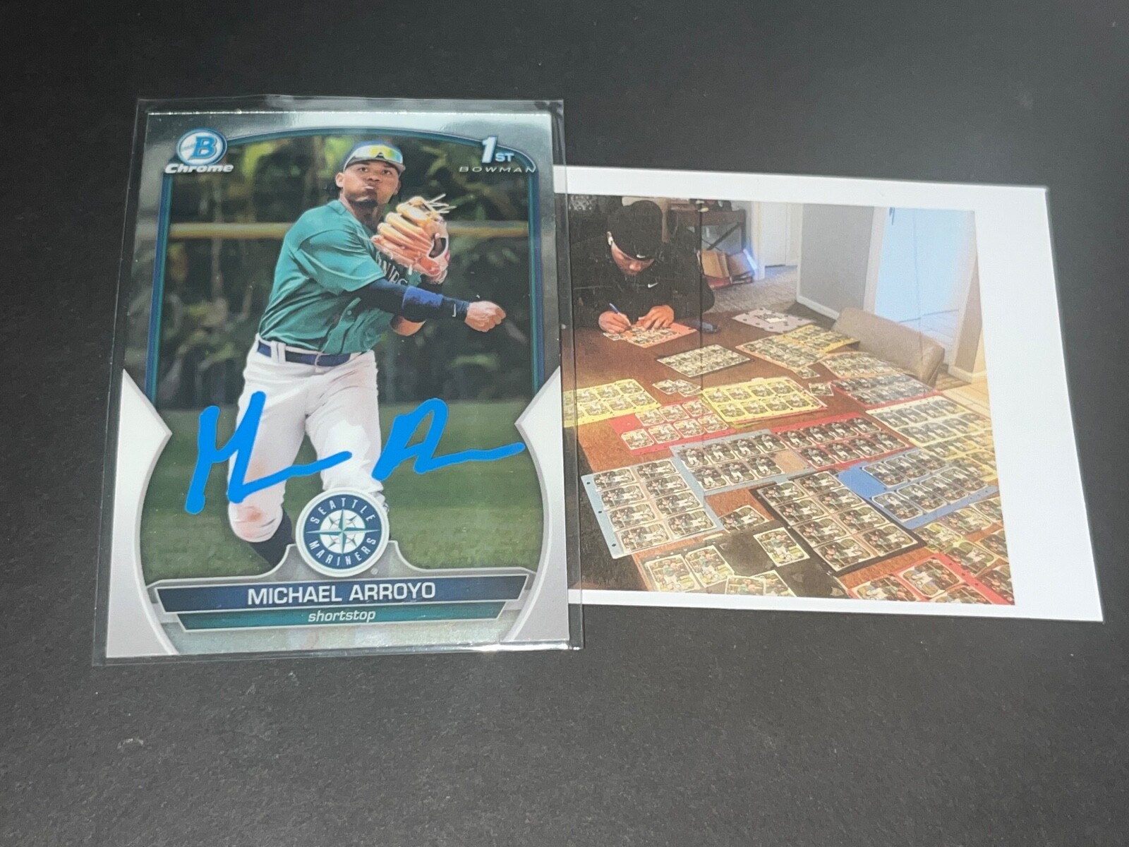 Michael Arroyo Seattle Mariners Auto Signed 2023 1st Bowman Chrome ,