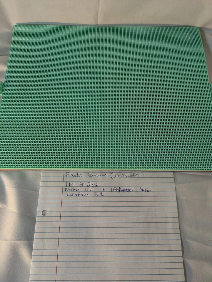 Lote 10 Malla Plástica Lona 11” x 14”, 7 Sm Agujeros Verde, 1 Sm Azul Marino, 2 Reg Naranja  Foto 4 de 4