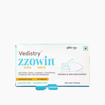 Charak Zzowin Nutra 90 Tabs für Schlaflosigkeit, Schlafmanagement & Stress