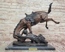 Wicked Pony Frederic Remington Bronze Western Sculpture Statue Fallen Horseman