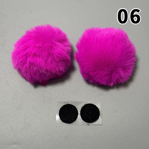 8CM Plush Bear Ear Electric Helmet Decors Accessories Sticker Cosplay Styling - Picture 9 of 29