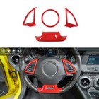 Red Interior Steering Wheel Cover Trim Kit For Chevrolet Camaro 2017+Accessories