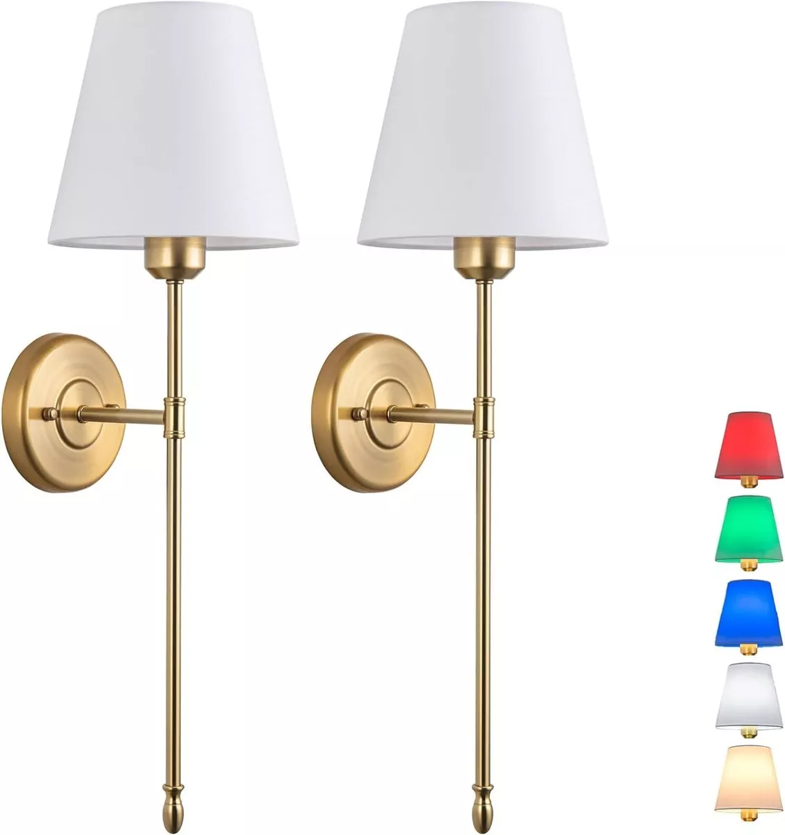 Battery operated wall lamp set of 2 Wireless wall sconces wall light fixtures