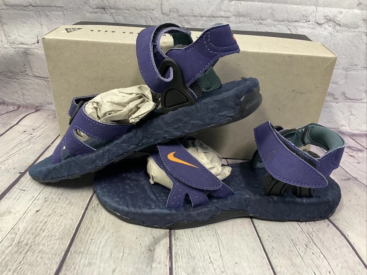 Nike Womens Air Deschutz II Sandals Size 9 Blue Black New With Box
