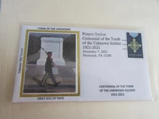 Tomb Of The Unknwon Soldier 100th Anniv. 2021 Fdc Colorano Cover-Air Force Cross