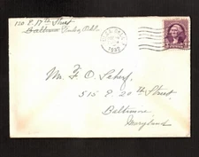 Postal Cover - Tulsa, Ok 1932 - Mailed to Fred O. Scherf - with Letter
