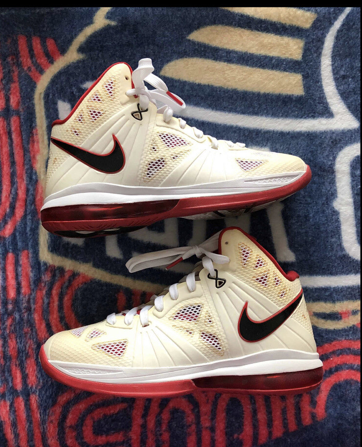 Size 8 - Nike Lebron 8 P.S. White Sport 