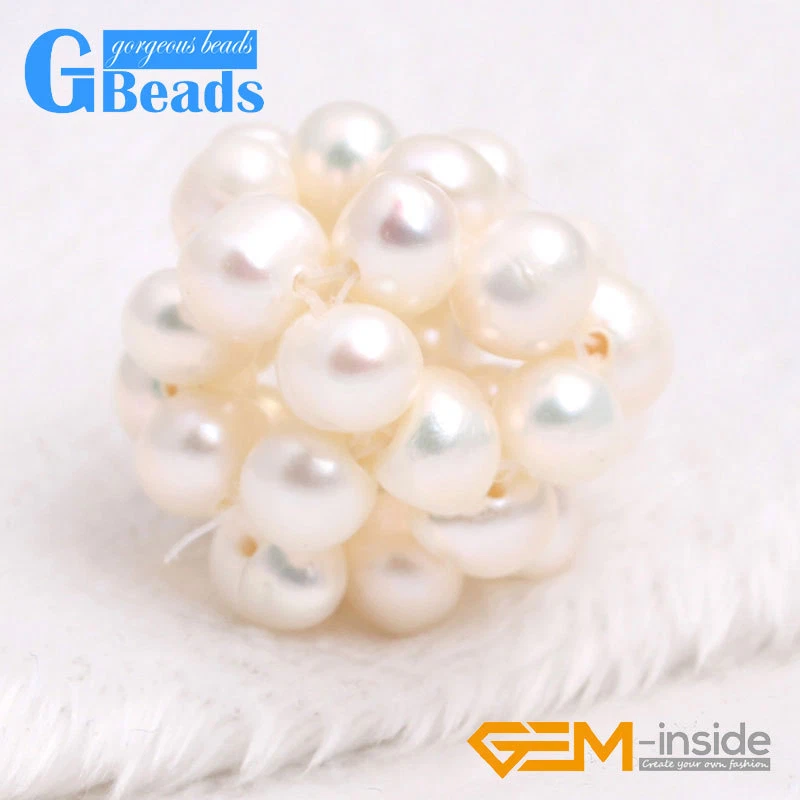 Ювелирные изделия 4-5 мм бусины из пресноводных груш ручной работы интертекстурная шариковая форма 1 шт. - Изображение 2 из 4