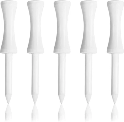 Zivisk Bamboo Golf Tees 3-1/4 inch 100 Count Wooden Tall Step Down Castle Tee