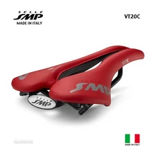 NEW 2025 Selle SMP VT20C Saddle : VELVET TOUCH RED - MADE IN iTALY! 