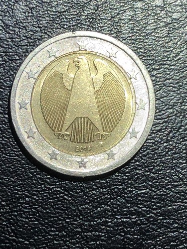 Germany 2014 A Error, 2 Euro coin, eagle, misprinting with eccentricity errors - Picture 2 of 9