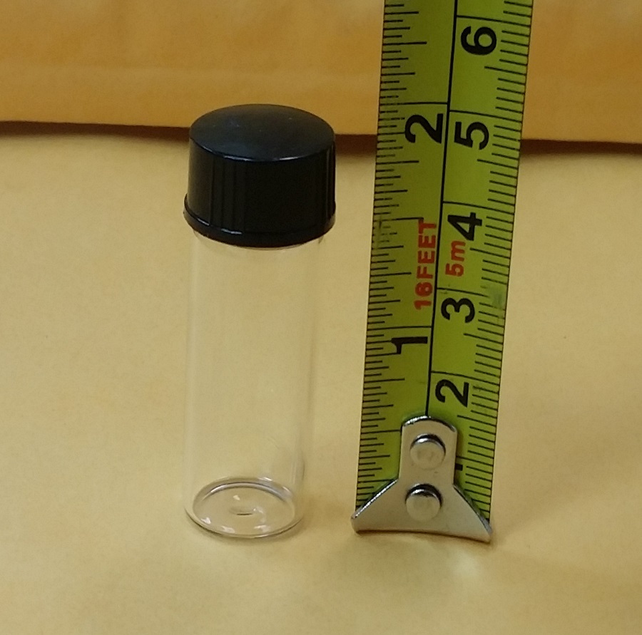 144 Bottles 1 Dram GLASS VIAL Sample Drum With Black Cap 1/8 oz - 4 ml FREE SHIP