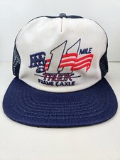 Vintage USA MADE Puffy Print 11 Mile Truck Frame & Axle Trucker Hat Snapback Cap