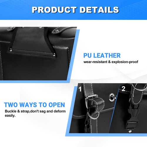 Motorcycle Side Saddlebag For Harley Dyna Softail Sportster 883 1200 Travel Bag - Foto 6 di 12