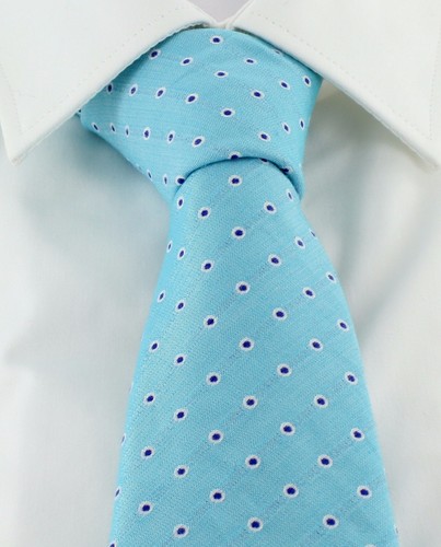 Outline Spot Silk Cotton Blend Tie - Picture 16 of 18