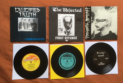 THE REJECTED / CRUCIFIED TRUTH / PSYCHOTIC MANIACS Australia  PUNK EPs uk82 KBD