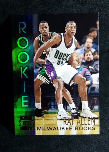 RAY ALLEN RC 1996 STADIUM CLUB ROOKIES INSERT RARE HOLO FOIL BUCKS HOF NM-MT - Picture 7 of 9